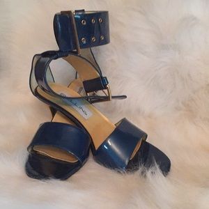 Bellini turquoise and gold heels